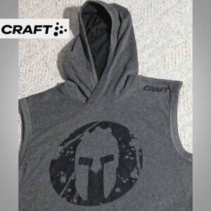 Craft sleeveless hoodie men's size  XL grey